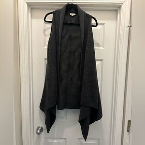 LOFT Sweater Vest Cardigan Gray